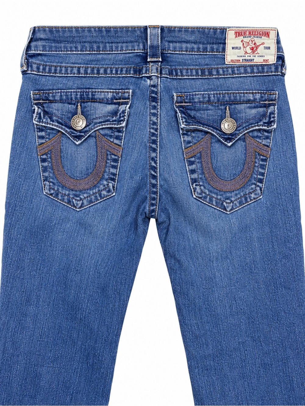 True Religion- Y2K, Rare Streetwear, Purple Tint Stitch Jeans